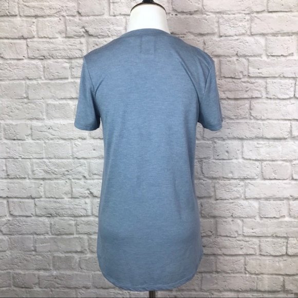 Woodstock Vintage Graphic Tee Small V Neck Lace Up - Picture 2 of 8